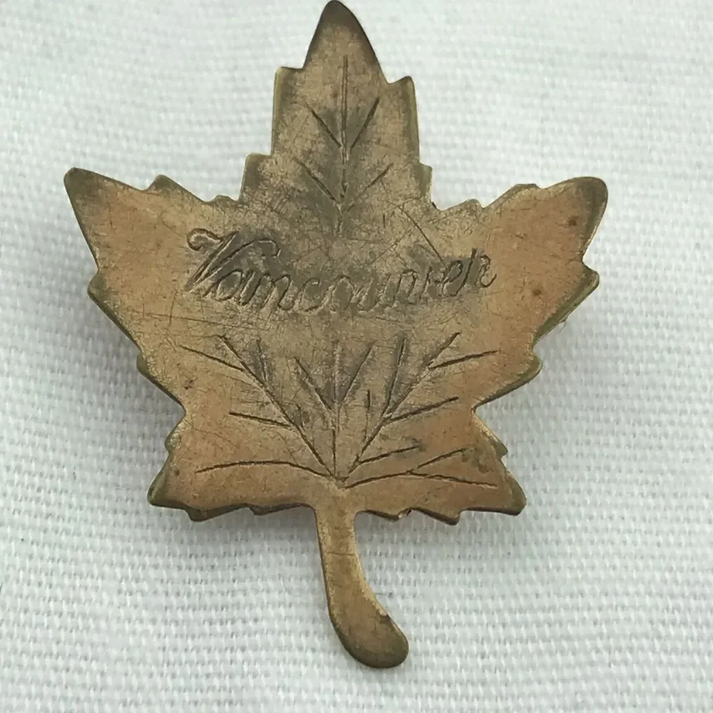 Vancouver Canada Maple Leaf Vintage Pin Brooch